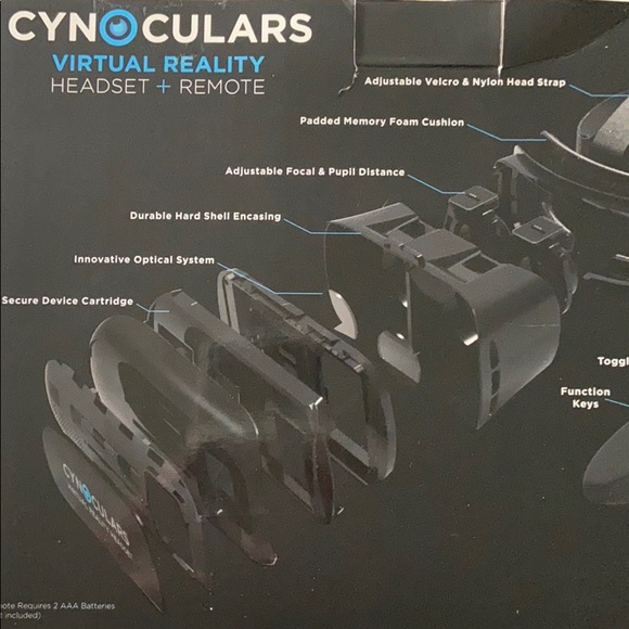 Cynoculars Virtual Reality Headset & Remote NEW - Picture 3 of 5